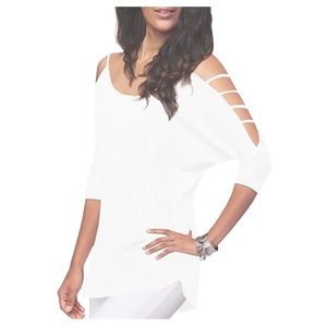Cut-Out Sleeve Tunic Top